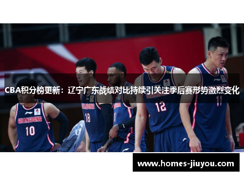 CBA积分榜更新：辽宁广东战绩对比持续引关注季后赛形势激烈变化